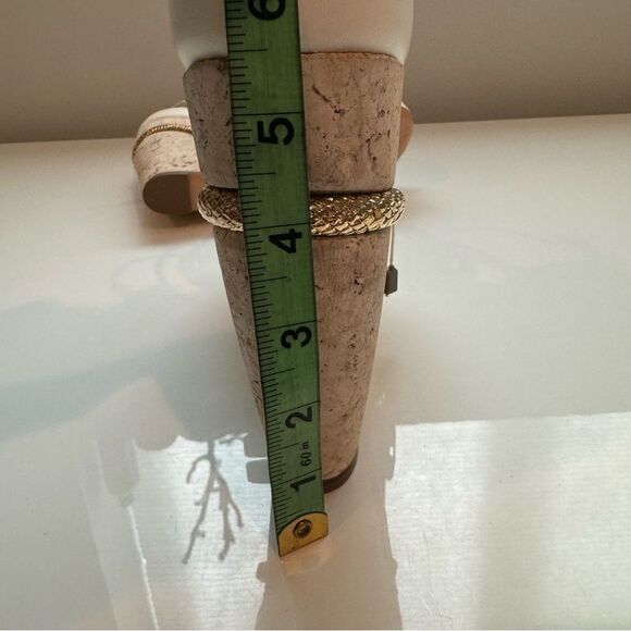 Roberto Cavalli White Platform Wedge with Gold Snake Detail - Picture 8 of 10